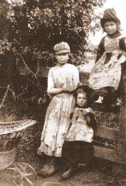 old photo of country children playing